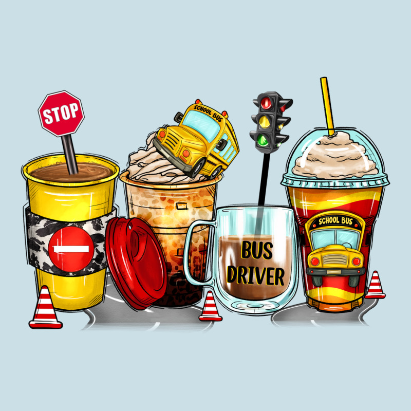 Bus Driver Coffee Cups Ladies Tee by Zillion Design Studio | Teevron