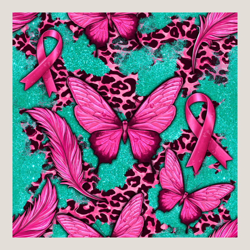 Pink Butterfly With Ribbon Cancer Heavy Core Tee by texasbilliewilder | Teevron