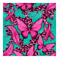 Pink Butterfly with Ribbon Cancer | Teevron
