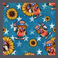 4th Of July Sunflowers Hotdog Seamless Pattern Vintage Hoodie | Teevron
