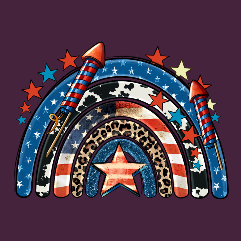 American Rainbow 4th Of July Premium Tee by CowGirlArtShop | Teevron