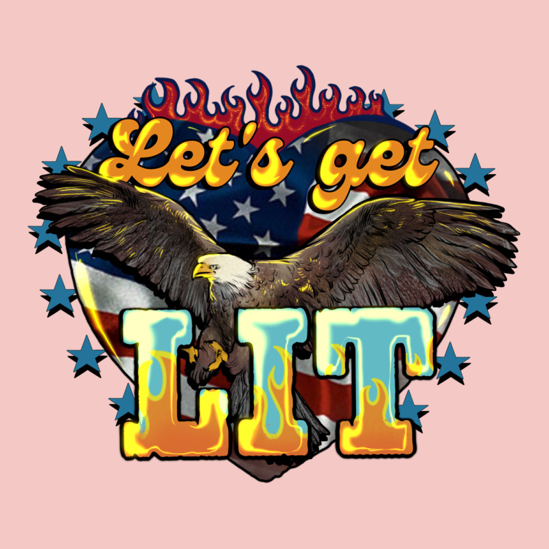 Lets Get Lit America Eagle Urban Heavy Tee by NancyCooperArtShop | Teevron