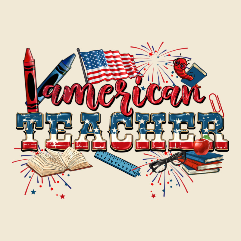American Teacher 4th Of July Premium Tee by CowGirlArtShop | Teevron
