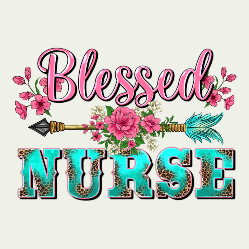Western Blessed Nurse Pink Floral Arrow Urban Heavy Tee by BarkalooDesign | Teevron