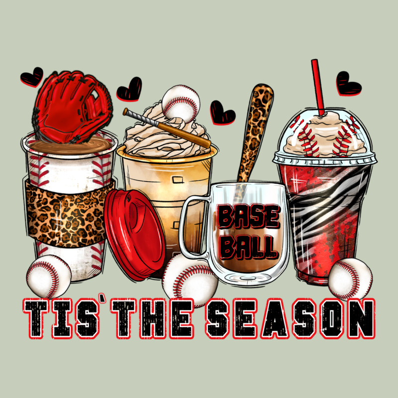 Tis' The Season Baseball Coffee Cups Ladies Tee by Zillion Design Studio | Teevron