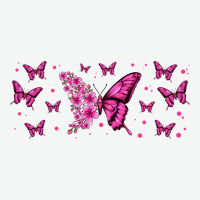 Floral Breast Cancer Butterfly Urban Heavy Tee | Teevron