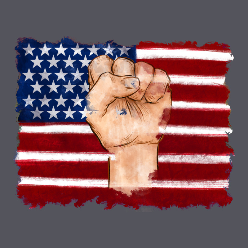 American Flag With Hand Vintage Hoodie by Artiststas | Teevron