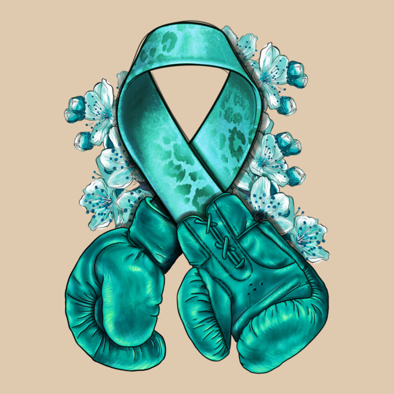 Teal Ribbon With Boxing Gloves Heavyweight Sweatshirt by NancyCooperArtShop | Teevron