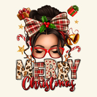 Merry Christmas Messy Bun Premium Hoodie | Teevron