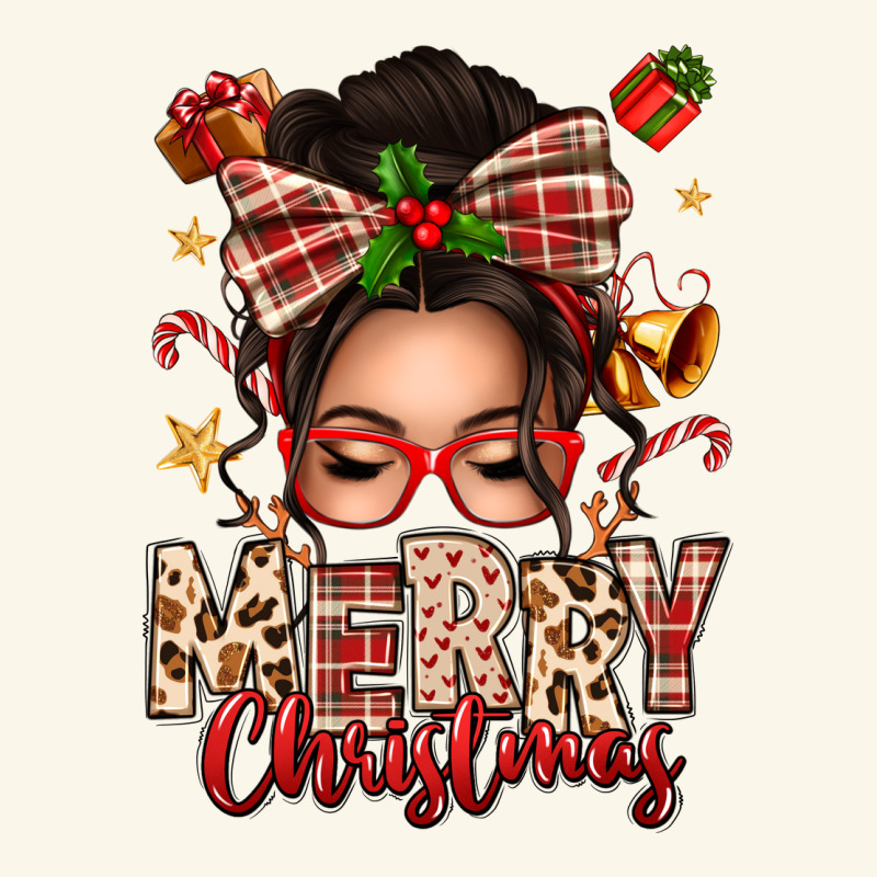 Merry Christmas Messy Bun Premium Hoodie by texasbilliewilder | Teevron