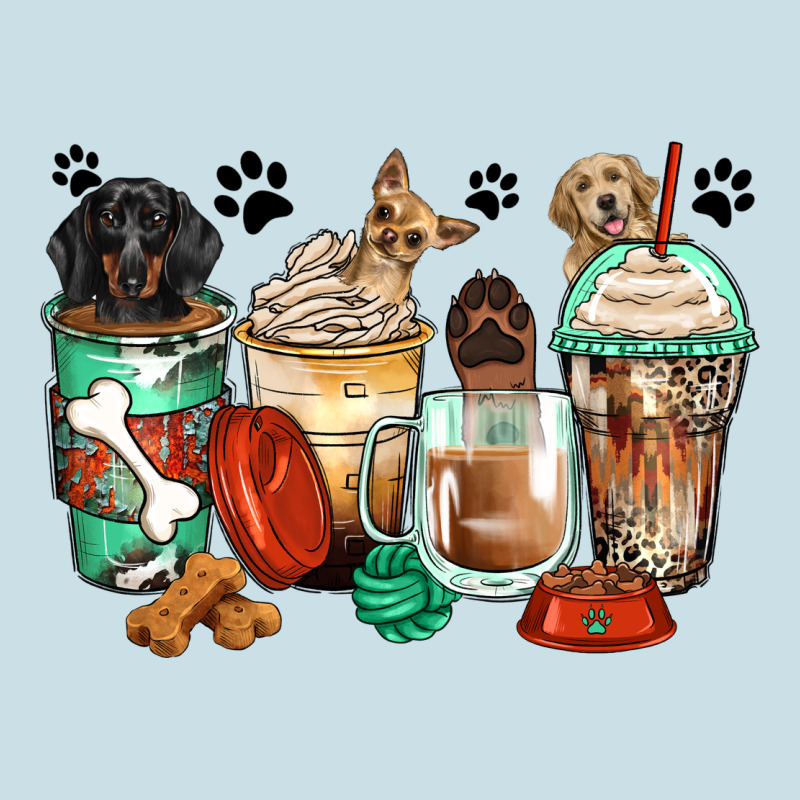 Dog Coffee Cups Ladies Tee by Zillion Design Studio | Teevron