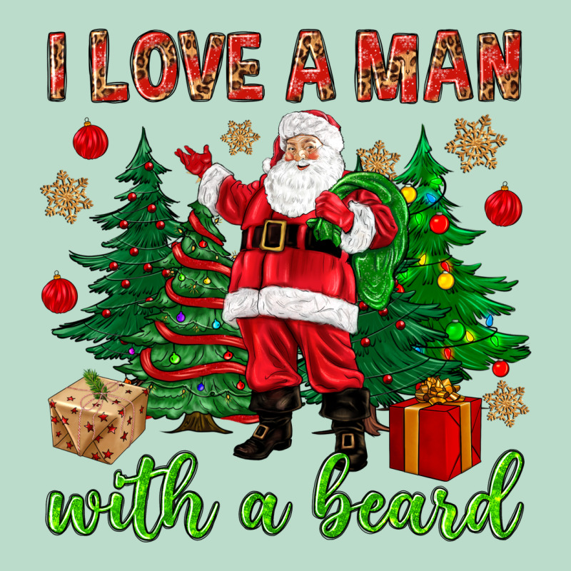 I Love A Man With A Beard Christmas Premium Hoodie by NancyCooperArtShop | Teevron