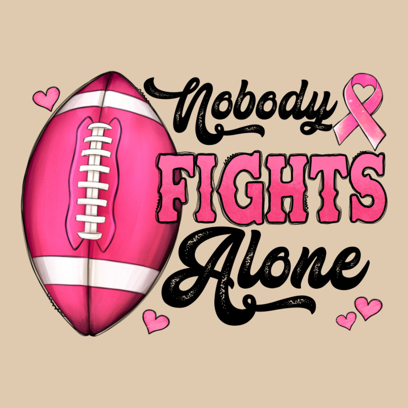 Nobody Fights Alone Pink Football Breast Cancer Awareness Heavyweight Sweatshirt by Jasminsmagicworld | Teevron
