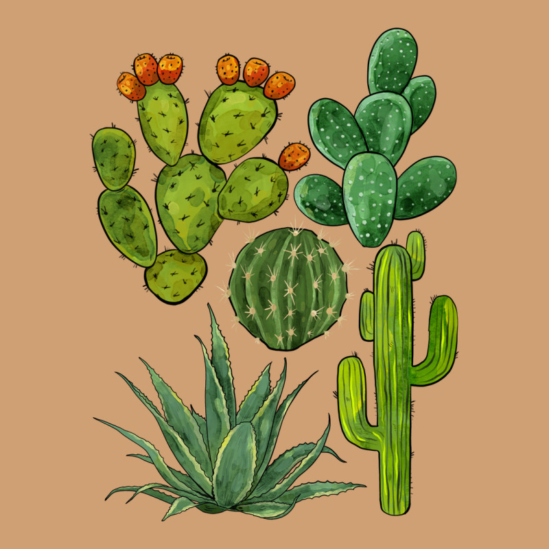 Watercolor Cactus Bundle Preview Vintage Tee by BarkalooDesign | Teevron