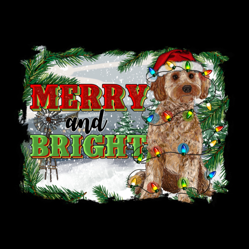 Merry And Bright Cockapoo Ladies Tee by RanaPortraitStore | Teevron
