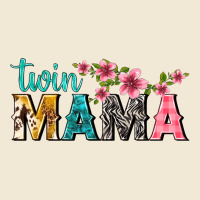 Twin Mama With Flowers Ladies Tee | Teevron