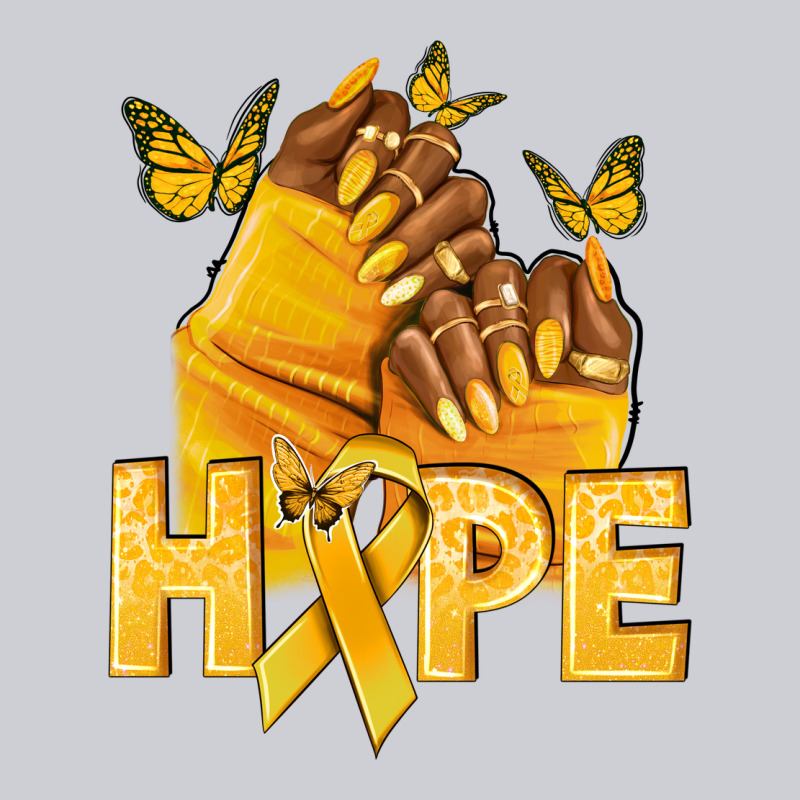 Hope Yellowribbonchildhood Cancer Nails Heavyweight Sweatshirt by NancyCooperArtShop | Teevron