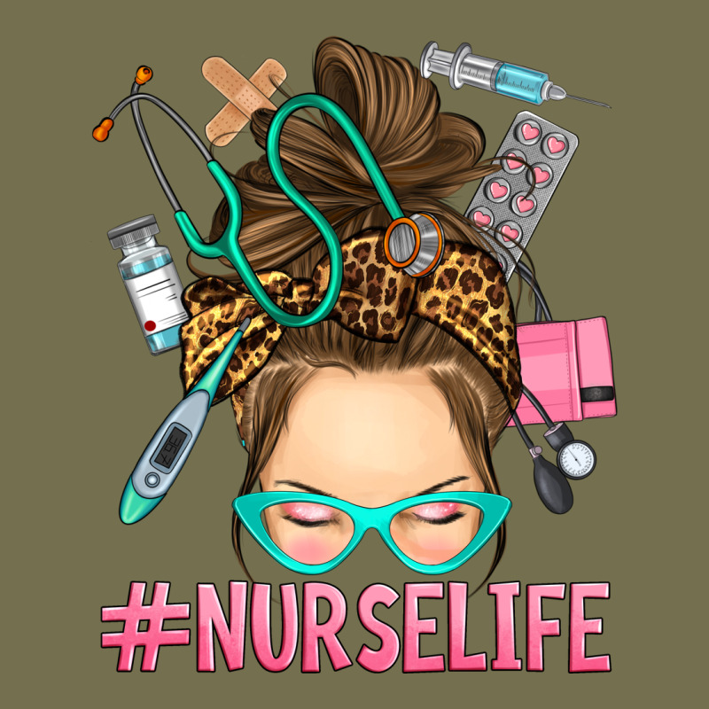 Messy Bun Nurse Life Vintage Hoodie by RanaPortraitStore | Teevron
