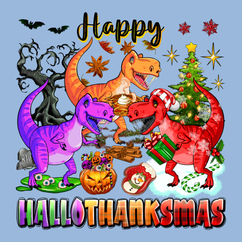 Happy Hallothanksmas Dinosaur Premium Hoodie by texasbilliewilder | Teevron