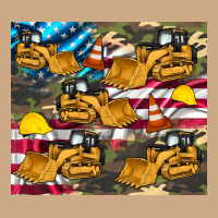 Bulldozer Camouflage American Flag Vintage Hoodie | Teevron