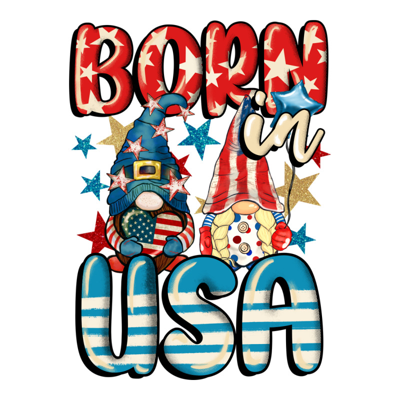 Born In Usa Gnomes 4th Of July Premium Tee by CowGirlArtShop | Teevron