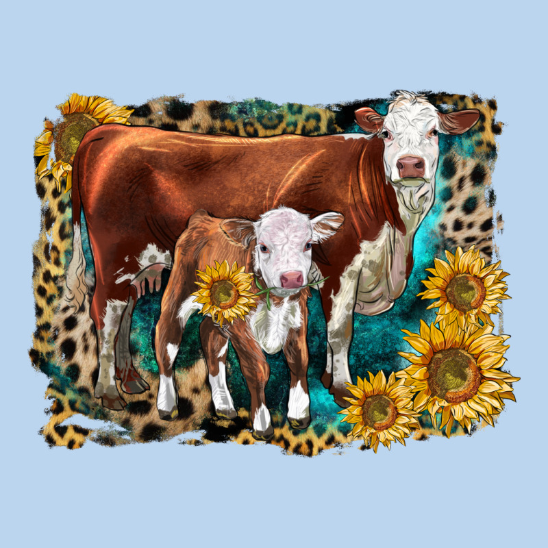 Hereford Cow And Hereford Calf With Leopard Classic Tee by LillyAllenDesigns | Teevron