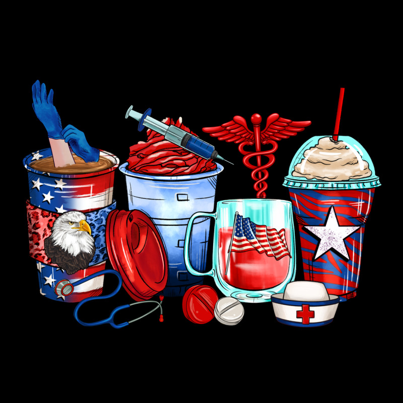American Nurse Coffee Cups Ladies Tee by Zillion Design Studio | Teevron