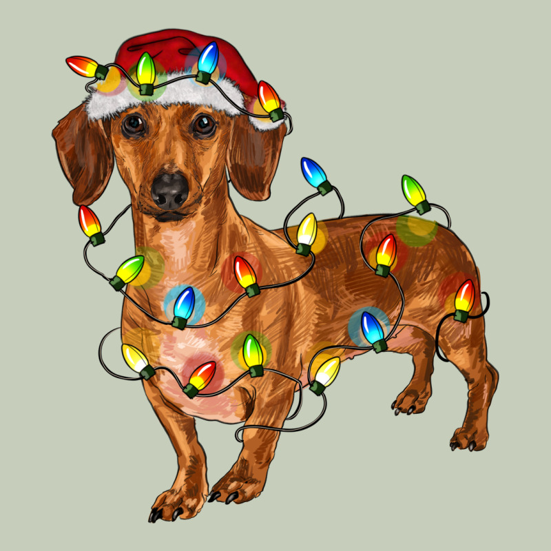 Dachshund With Christmas Lights Ladies Tee by RanaPortraitStore | Teevron