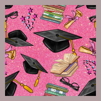 Pink Glitter Graduation Seamless Pattern Vintage Hoodie | Teevron