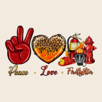Peace Love Firefighter Zipper Hoodie | Teevron
