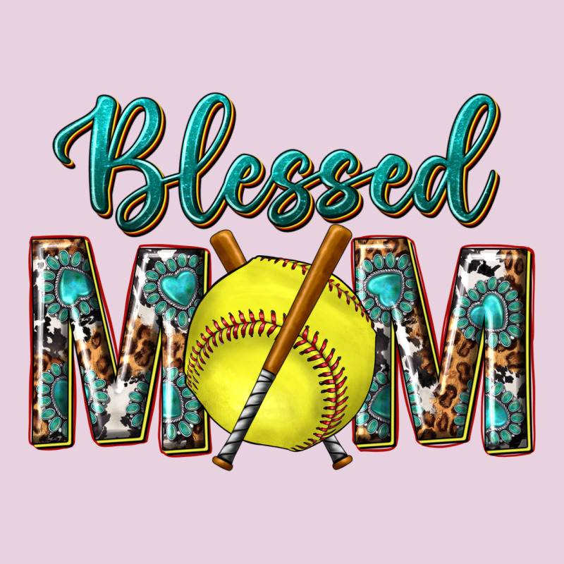 Western Blessed Mom With Softball Ladies Tee by texasbilliewilder | Teevron
