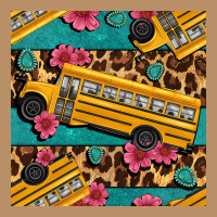 School Bus And Leopar Seamless Pattern Vintage Hoodie | Teevron