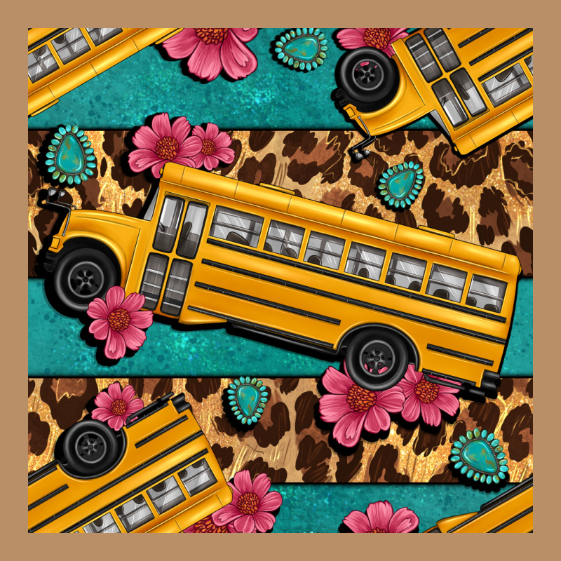 School Bus And Leopar Seamless Pattern Vintage Hoodie by BundleAndBundleShop | Teevron