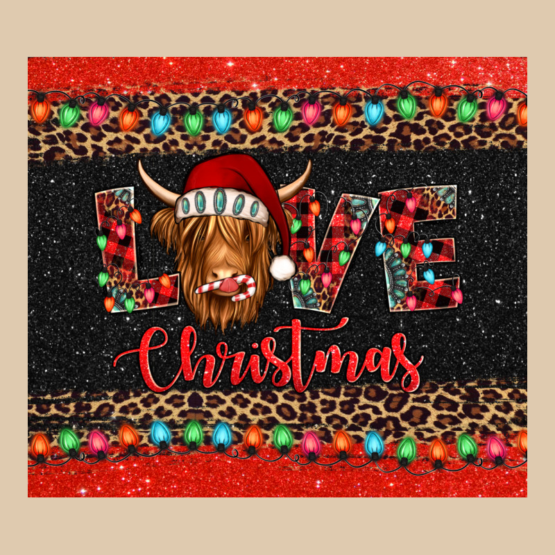 Love Christmas Highland Cow And Turquoise Gemstone Heavyweight Sweatshirt by Jasminsmagicworld | Teevron