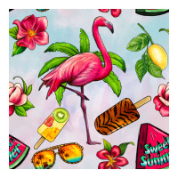 sweet summer flamingo seamless pattern | Teevron