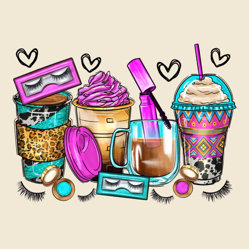 Eyelash Coffee Cups Ladies Tee by Zillion Design Studio | Teevron