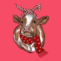 Christmas Scarf Heifer Premium Sweatshirt | Teevron
