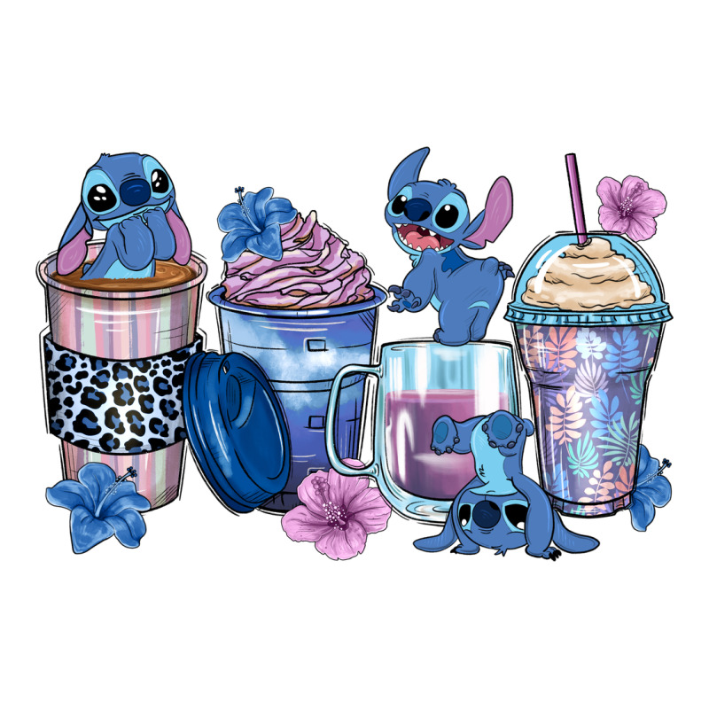 Stitch Coffee Cups Ladies Tee by Zillion Design Studio | Teevron
