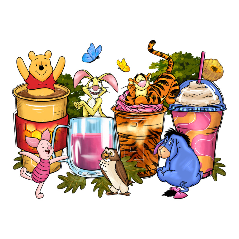 Cartoon Characters Coffee Cups Ladies Tee by Zillion Design Studio | Teevron