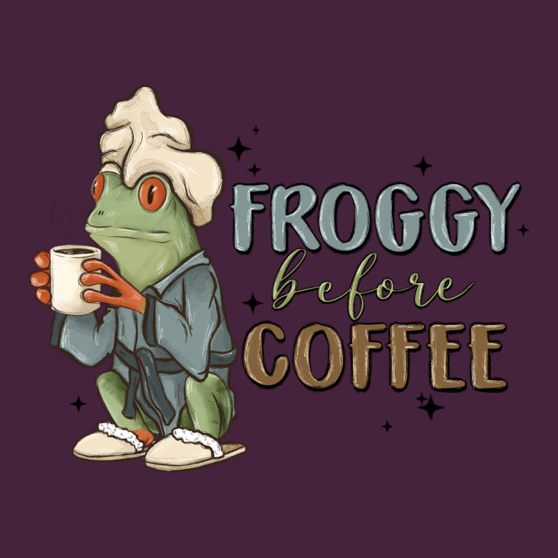 Froggy Before Coffee Long Sleeve Tee by MaliasSmallBusiness | Teevron