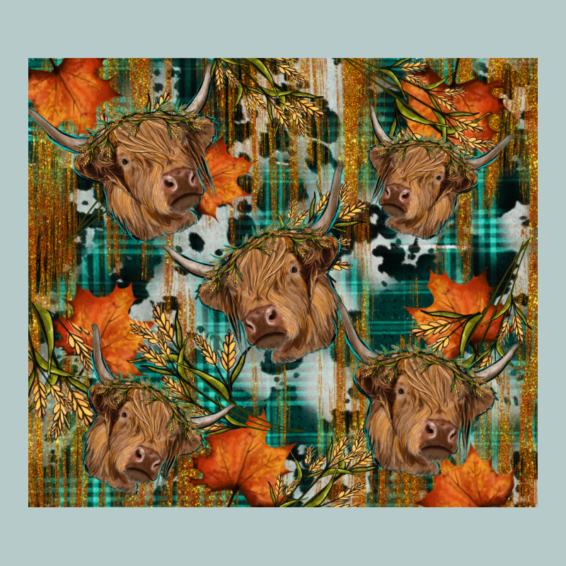 Fall Cowhide Highland Cow Tumbler Heavy Core Tee by RanaPortraitStore | Teevron