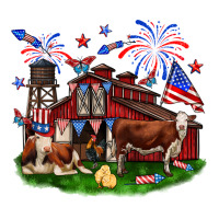Barn Farm Animals 4th Of July Premium Tee | Teevron