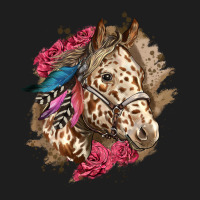 Floral Appaloosa Horse With Feathers Classic Tee | Teevron