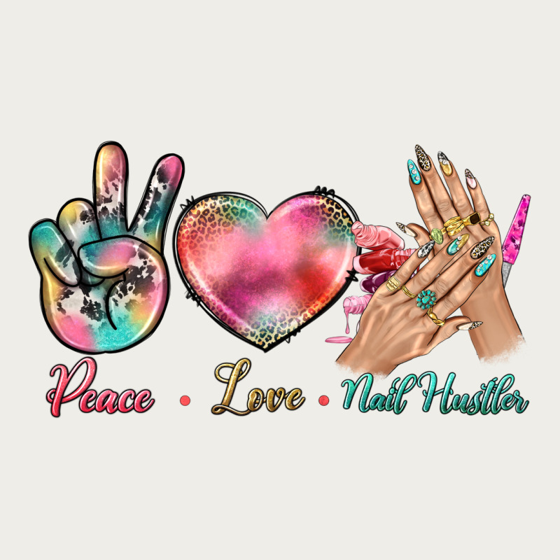 Peace Love Nail Hustler Zipper Hoodie by BundleAndBundleShop | Teevron