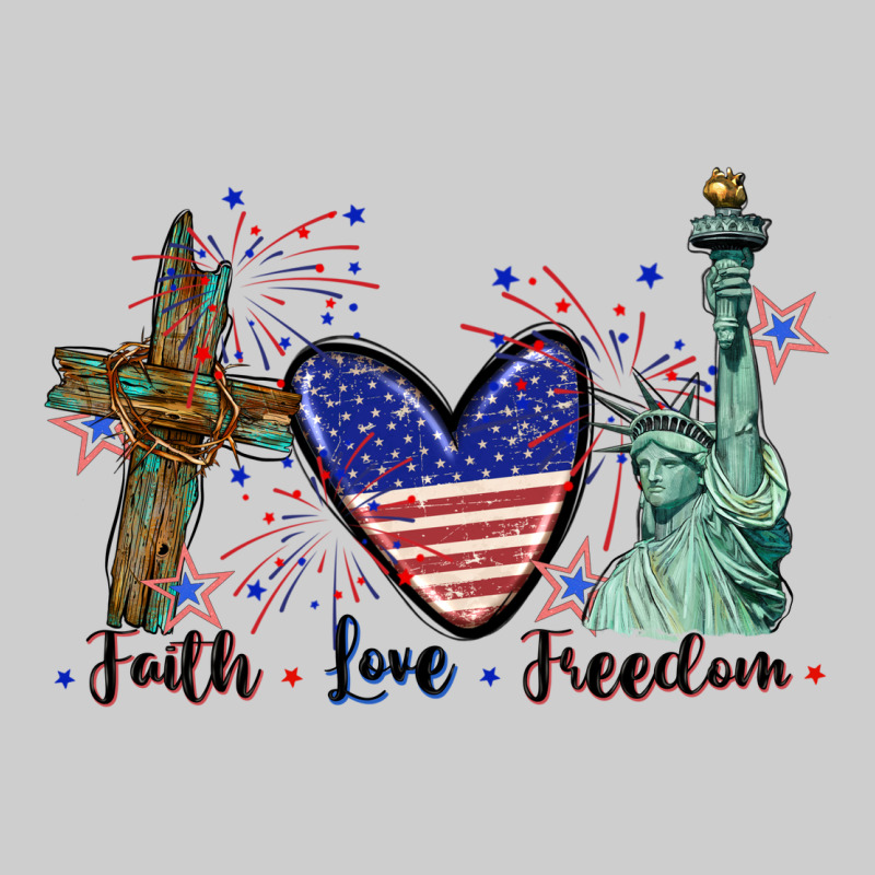 Faith Love Freedom 4th Of July Premium Tee by CowGirlArtShop | Teevron