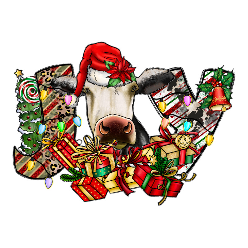 Christmas Joy Cow Premium Tee by CowhideDigitalArt | Teevron
