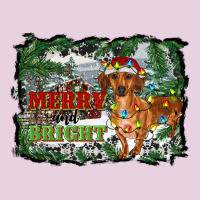 Merry And Bright  Dachshund With Farm Ladies Tee | Teevron