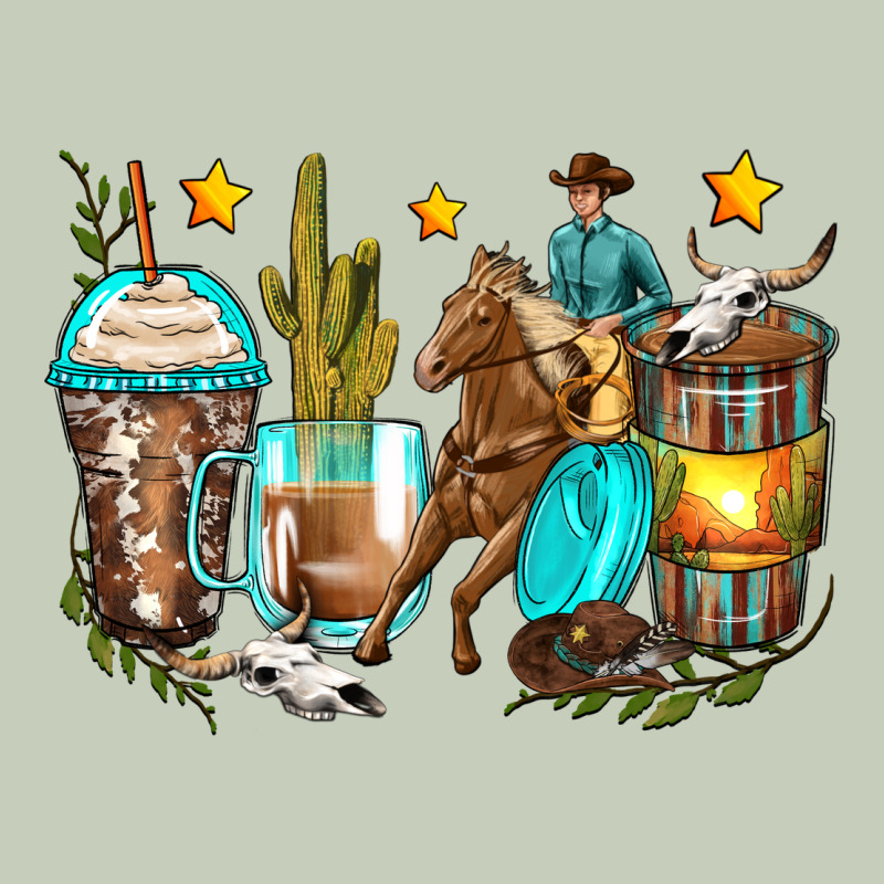 Cowboy Coffee Cups Ladies Tee by Zillion Design Studio | Teevron