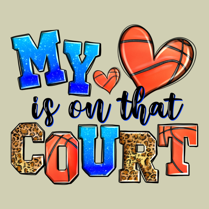 My Heart Is On That Court Basketball Heavy Core Tee by Zillion Design Studio | Teevron