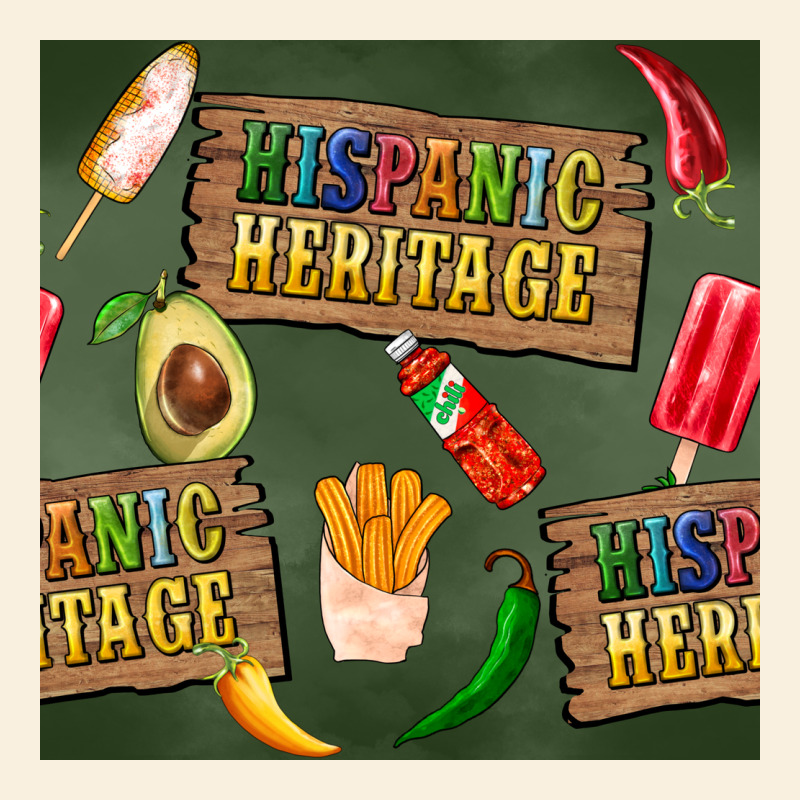 Hispanic Heritage Seamless Pattern Vintage Hoodie by BundleAndBundleShop | Teevron